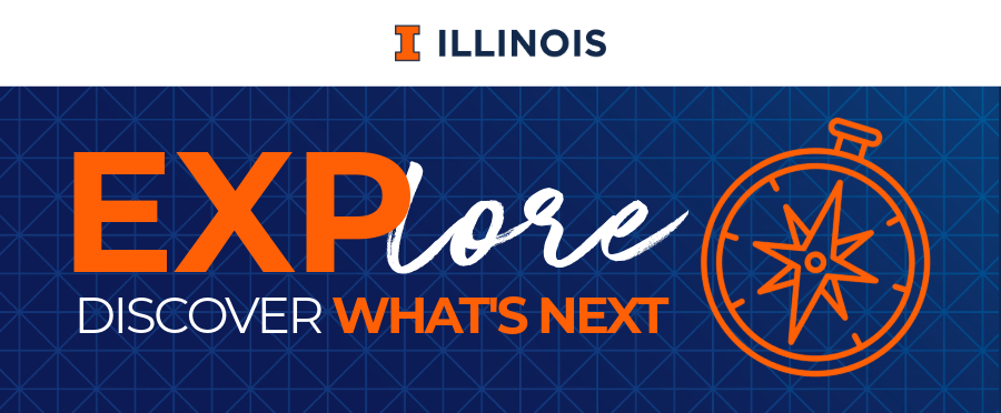 Illinois Wordmark, Explore, Discover what's next